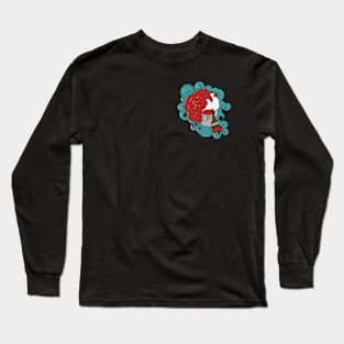 Painting Roses, queen of hearts, playing cards Long Sleeve T-Shirt